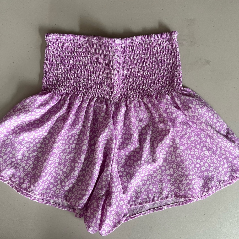 Women’s flowy shorts - hot pink, navy, lilac - Picture 2 of 4